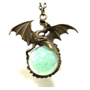 GLOW in the dark DRAGON necklace